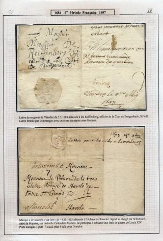 LUCEMBURSKO - PŘEDZNÁMKOVÉ OBDOBÍ: POŠTOVNÍ HISTORIE – list 14