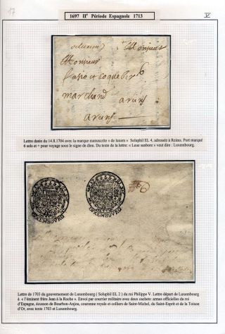 LUCEMBURSKO - PŘEDZNÁMKOVÉ OBDOBÍ: POŠTOVNÍ HISTORIE – list 16