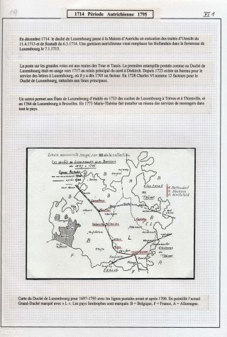 LUXEMBURG - VORPHILA: DIE POSTGESCHICHTE – Blatt 18