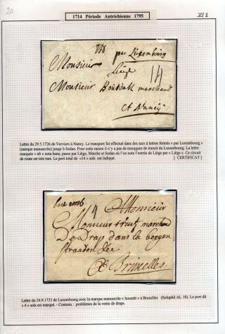 LUXEMBURG - VORPHILA: DIE POSTGESCHICHTE – Blatt 19