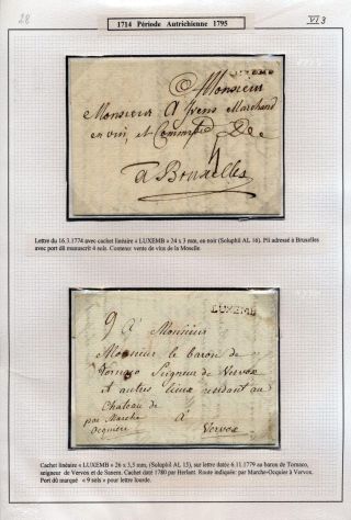 LUXEMBURG - VORPHILA: DIE POSTGESCHICHTE – Blatt 28