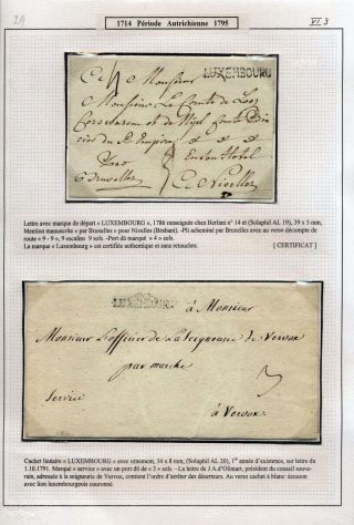 LUXEMBURG - VORPHILA: DIE POSTGESCHICHTE – Blatt 29