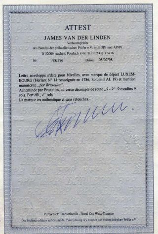 LUXEMBURG - VORPHILA: DIE POSTGESCHICHTE – Blatt 30