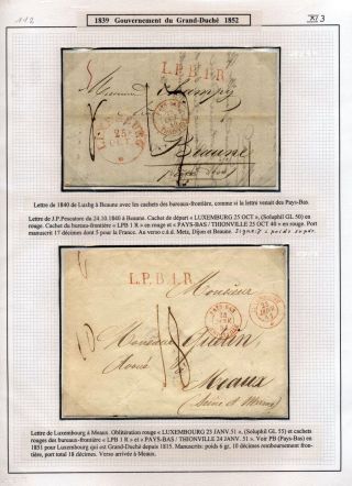 LUXEMBURG - VORPHILA: DIE POSTGESCHICHTE – Blatt 68