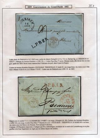 LUXEMBURG - VORPHILA: DIE POSTGESCHICHTE – Blatt 69