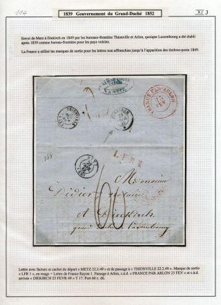 LUXEMBURG - VORPHILA: DIE POSTGESCHICHTE – Blatt 70