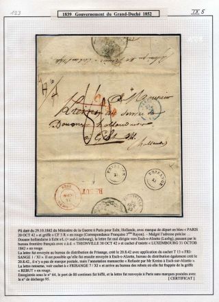 LUXEMBURG - VORPHILA: DIE POSTGESCHICHTE – Blatt 81