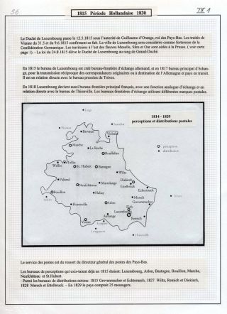 LUXEMBURG - VORPHILA: DIE POSTGESCHICHTE – Blatt 101