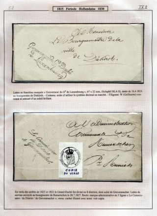 LUXEMBURG - VORPHILA: DIE POSTGESCHICHTE – Blatt 103