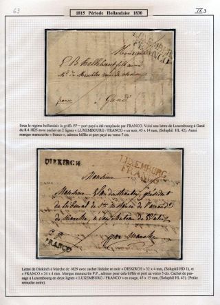 LUXEMBURG - VORPHILA: DIE POSTGESCHICHTE – Blatt 108
