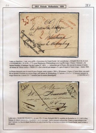 LUXEMBURG - VORPHILA: DIE POSTGESCHICHTE – Blatt 109