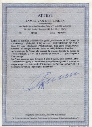 LUXEMBURG - VORPHILA: DIE POSTGESCHICHTE – Blatt 110