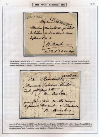 LUXEMBURG - VORPHILA: DIE POSTGESCHICHTE – Blatt 118