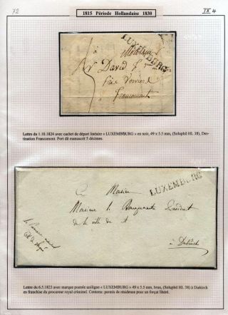 LUXEMBURG - VORPHILA: DIE POSTGESCHICHTE – Blatt 119