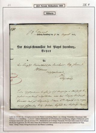 LUXEMBURG - VORPHILA: DIE POSTGESCHICHTE – Blatt 129