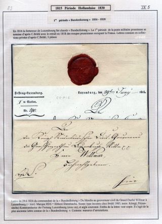 LUXEMBURG - VORPHILA: DIE POSTGESCHICHTE – Blatt 130