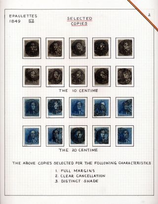 "EPAULETTES":  A SPECIALIZED STUDY OF BELGIUM`S FIRST POSTAGE STAMPS AND SUBSEQUENT ISSUES – sheet 2