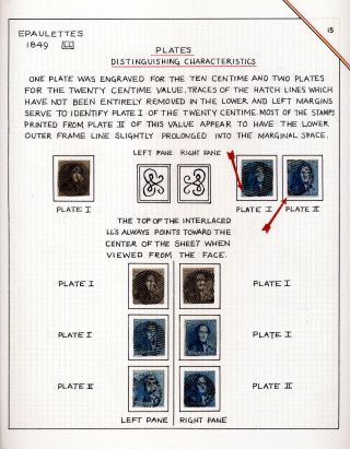 "EPAULETTES":  A SPECIALIZED STUDY OF BELGIUM`S FIRST POSTAGE STAMPS AND SUBSEQUENT ISSUES – sheet 15