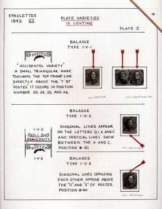"EPAULETTES":  A SPECIALIZED STUDY OF BELGIUM`S FIRST POSTAGE STAMPS AND SUBSEQUENT ISSUES – sheet 16