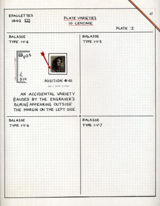 "EPAULETTES":  A SPECIALIZED STUDY OF BELGIUM`S FIRST POSTAGE STAMPS AND SUBSEQUENT ISSUES – sheet 17