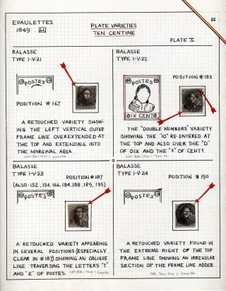 "EPAULETTES":  A SPECIALIZED STUDY OF BELGIUM`S FIRST POSTAGE STAMPS AND SUBSEQUENT ISSUES – sheet 22