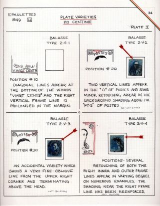 "EPAULETTES":  A SPECIALIZED STUDY OF BELGIUM`S FIRST POSTAGE STAMPS AND SUBSEQUENT ISSUES – sheet 24