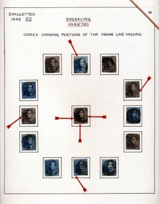 "EPAULETTES":  A SPECIALIZED STUDY OF BELGIUM`S FIRST POSTAGE STAMPS AND SUBSEQUENT ISSUES – sheet 33