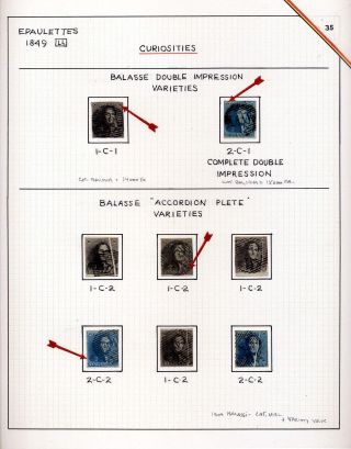 "EPAULETTES":  A SPECIALIZED STUDY OF BELGIUM`S FIRST POSTAGE STAMPS AND SUBSEQUENT ISSUES – sheet 35