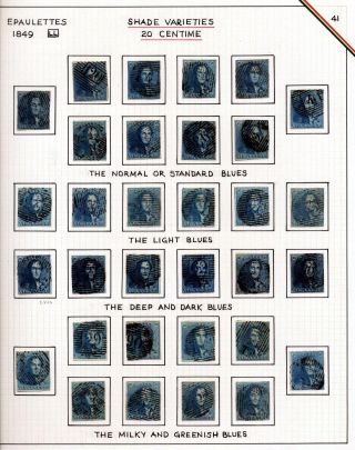 "EPAULETTES":  A SPECIALIZED STUDY OF BELGIUM`S FIRST POSTAGE STAMPS AND SUBSEQUENT ISSUES – sheet 41