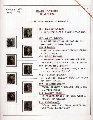 "EPAULETTES":  A SPECIALIZED STUDY OF BELGIUM`S FIRST POSTAGE STAMPS AND SUBSEQUENT ISSUES – sheet 42