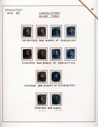 "EPAULETTES":  A SPECIALIZED STUDY OF BELGIUM`S FIRST POSTAGE STAMPS AND SUBSEQUENT ISSUES – sheet 45