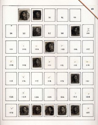 "EPAULETTES":  A SPECIALIZED STUDY OF BELGIUM`S FIRST POSTAGE STAMPS AND SUBSEQUENT ISSUES – sheet 49