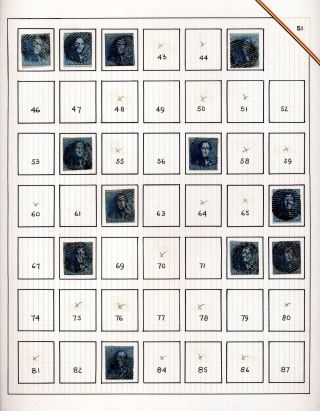 "EPAULETTES":  A SPECIALIZED STUDY OF BELGIUM`S FIRST POSTAGE STAMPS AND SUBSEQUENT ISSUES – sheet 51