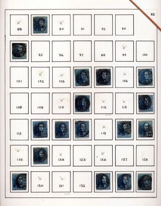 "EPAULETTES":  A SPECIALIZED STUDY OF BELGIUM`S FIRST POSTAGE STAMPS AND SUBSEQUENT ISSUES – sheet 52