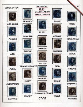 "EPAULETTES":  A SPECIALIZED STUDY OF BELGIUM`S FIRST POSTAGE STAMPS AND SUBSEQUENT ISSUES – sheet 67