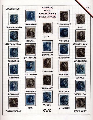 "EPAULETTES":  A SPECIALIZED STUDY OF BELGIUM`S FIRST POSTAGE STAMPS AND SUBSEQUENT ISSUES – sheet 68
