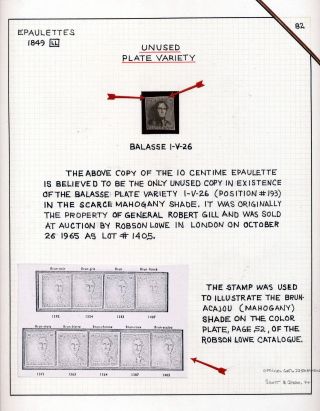"EPAULETTES":  A SPECIALIZED STUDY OF BELGIUM`S FIRST POSTAGE STAMPS AND SUBSEQUENT ISSUES – sheet 82