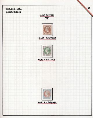 "EPAULETTES":  A SPECIALIZED STUDY OF BELGIUM`S FIRST POSTAGE STAMPS AND SUBSEQUENT ISSUES – sheet 100