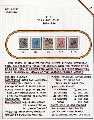 "EPAULETTES":  A SPECIALIZED STUDY OF BELGIUM`S FIRST POSTAGE STAMPS AND SUBSEQUENT ISSUES – sheet 106