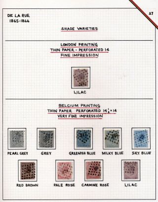 "EPAULETTES":  A SPECIALIZED STUDY OF BELGIUM`S FIRST POSTAGE STAMPS AND SUBSEQUENT ISSUES – sheet 109