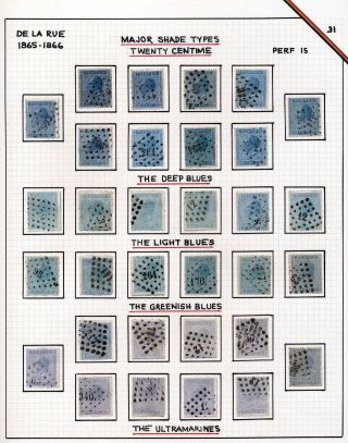 "EPAULETTES":  A SPECIALIZED STUDY OF BELGIUM`S FIRST POSTAGE STAMPS AND SUBSEQUENT ISSUES – sheet 113