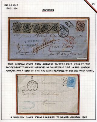 "EPAULETTES":  A SPECIALIZED STUDY OF BELGIUM`S FIRST POSTAGE STAMPS AND SUBSEQUENT ISSUES – sheet 116