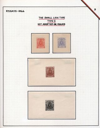 "EPAULETTES":  A SPECIALIZED STUDY OF BELGIUM`S FIRST POSTAGE STAMPS AND SUBSEQUENT ISSUES – sheet 126