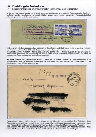 RESUMPTION OF POSTAL TRAFFIC IN SCHAUMBURG AFTER 1945 – sheet 3