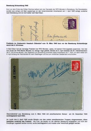 RESUMPTION OF POSTAL TRAFFIC IN SCHAUMBURG AFTER 1945 – sheet 4