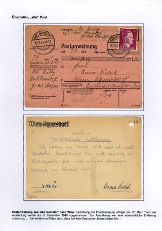 RESUMPTION OF POSTAL TRAFFIC IN SCHAUMBURG AFTER 1945 – sheet 5