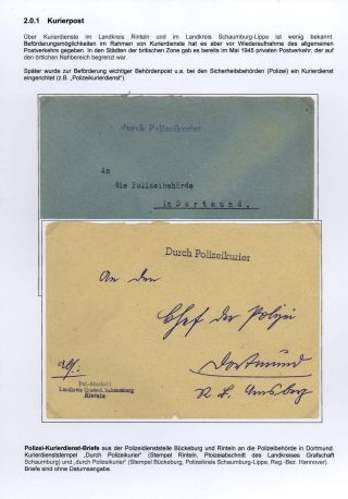 RESUMPTION OF POSTAL TRAFFIC IN SCHAUMBURG AFTER 1945 – sheet 8