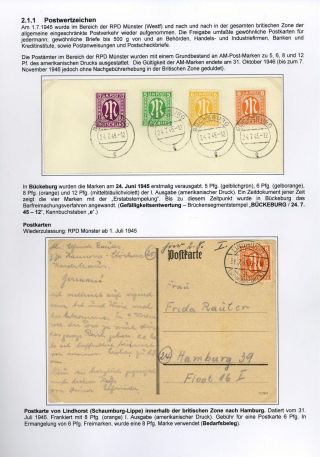 RESUMPTION OF POSTAL TRAFFIC IN SCHAUMBURG AFTER 1945 – sheet 9