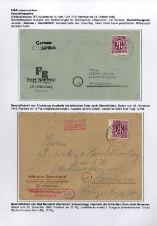 RESUMPTION OF POSTAL TRAFFIC IN SCHAUMBURG AFTER 1945 – sheet 11