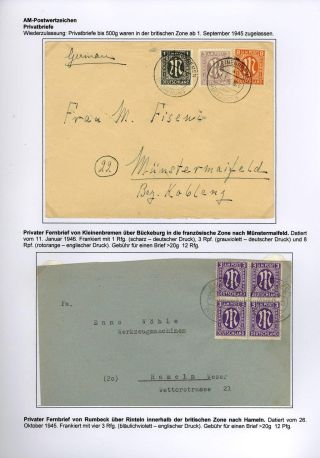 RESUMPTION OF POSTAL TRAFFIC IN SCHAUMBURG AFTER 1945 – sheet 12